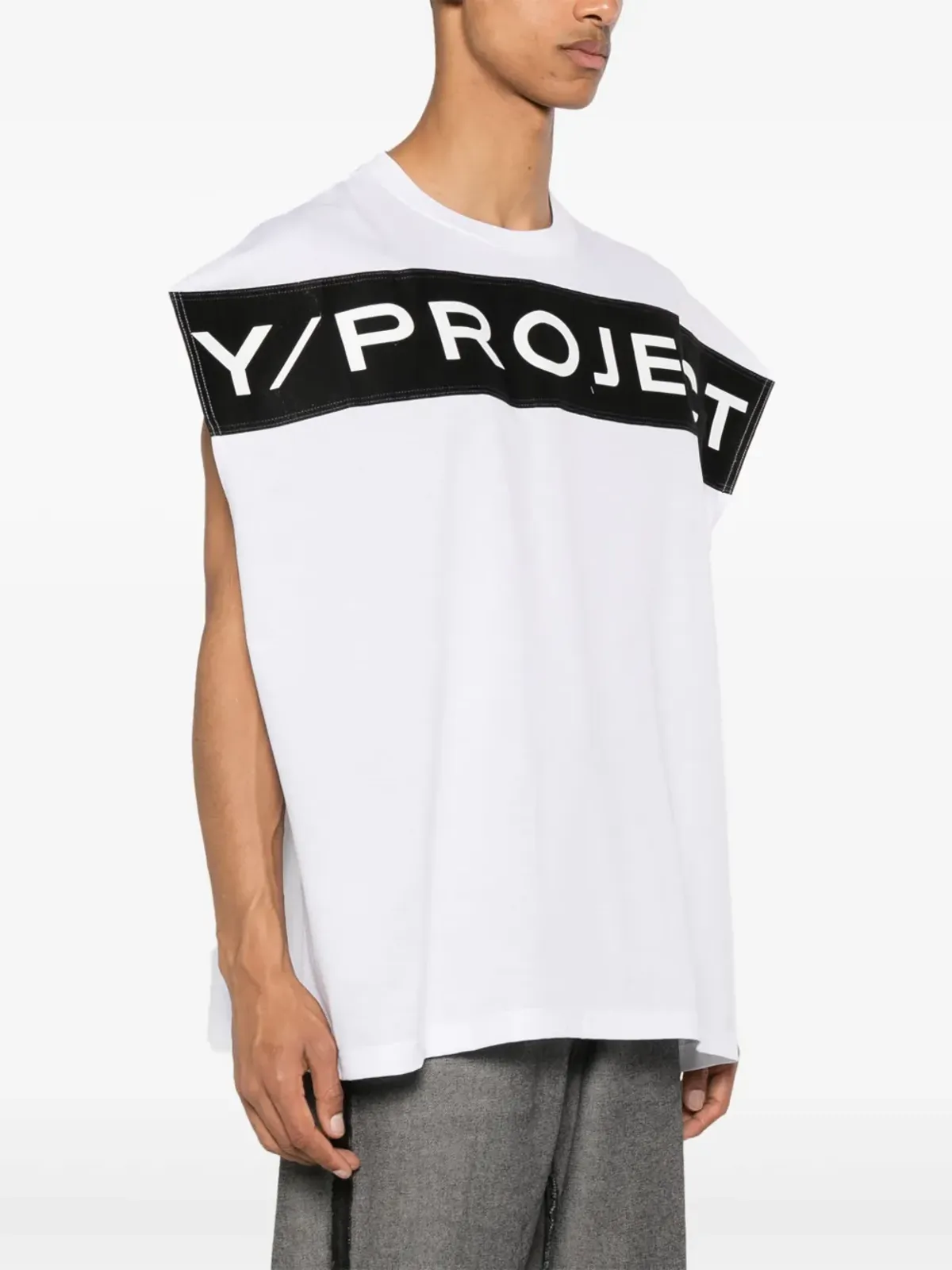 Y/Project ロゴプリント コットン タンクトップ - 画像4