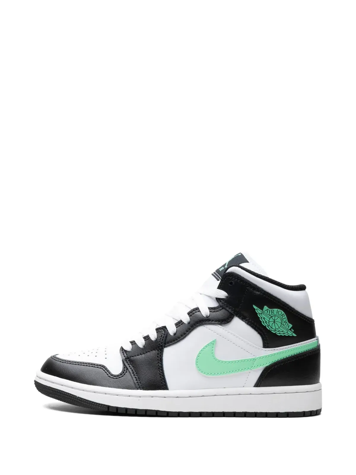 Jordan エアジョーダン 1 Mid グリーン・グロー スニーカー ブラック - 画像5