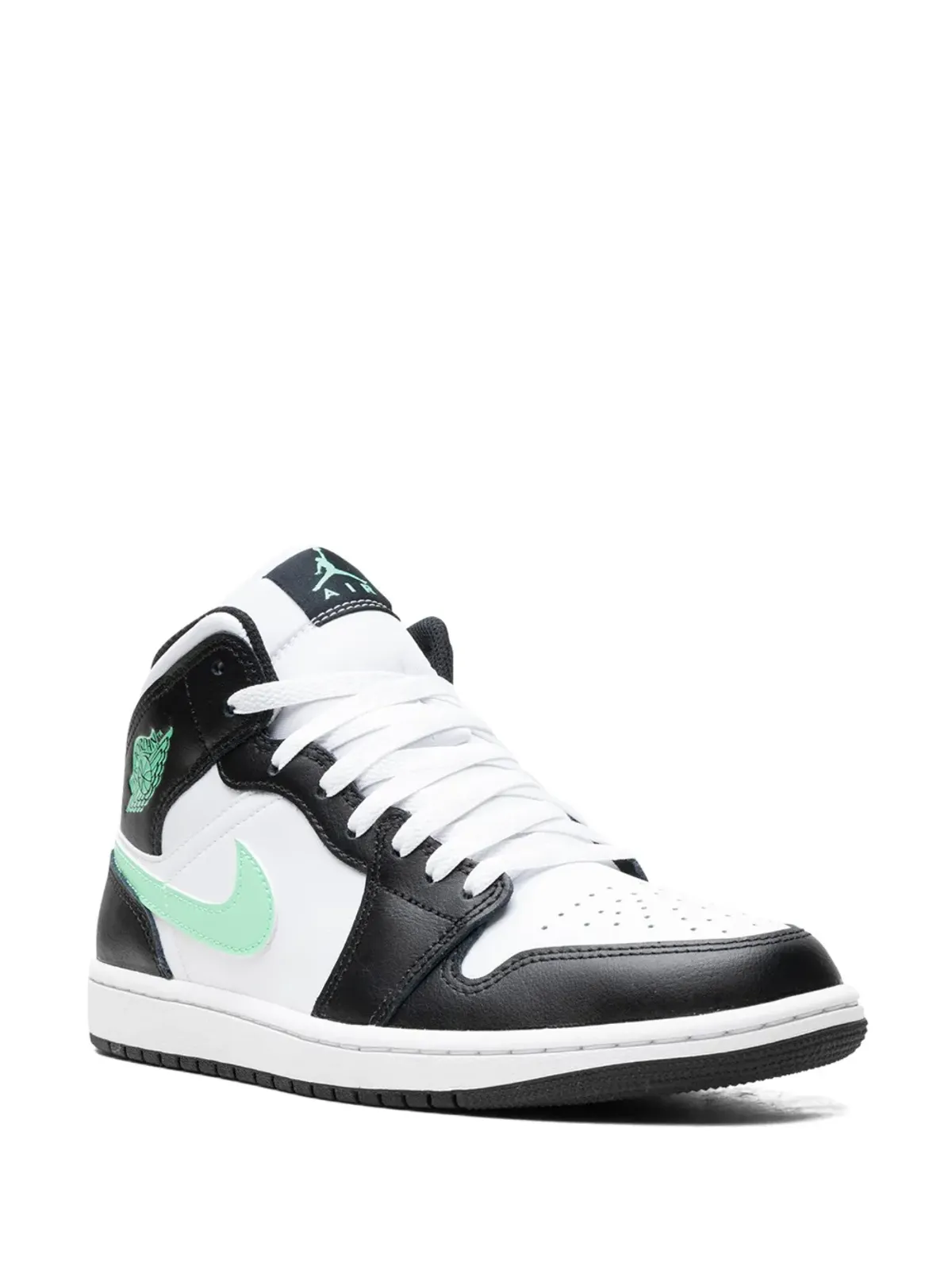 Jordan エアジョーダン 1 Mid グリーン・グロー スニーカー ブラック - 画像2