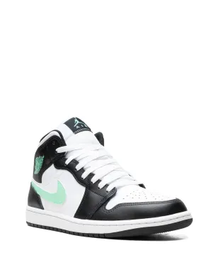 Jordan エアジョーダン 1 Mid グリーン・グロー スニーカー ブラック - サムネイル2