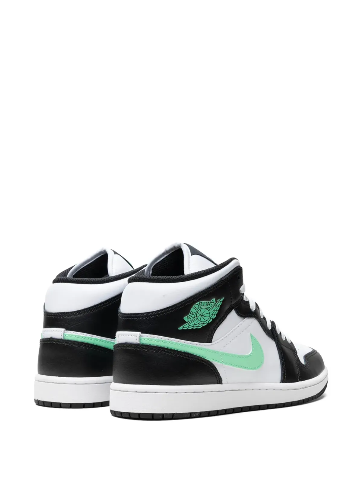 Jordan エアジョーダン 1 Mid グリーン・グロー スニーカー ブラック - 画像3