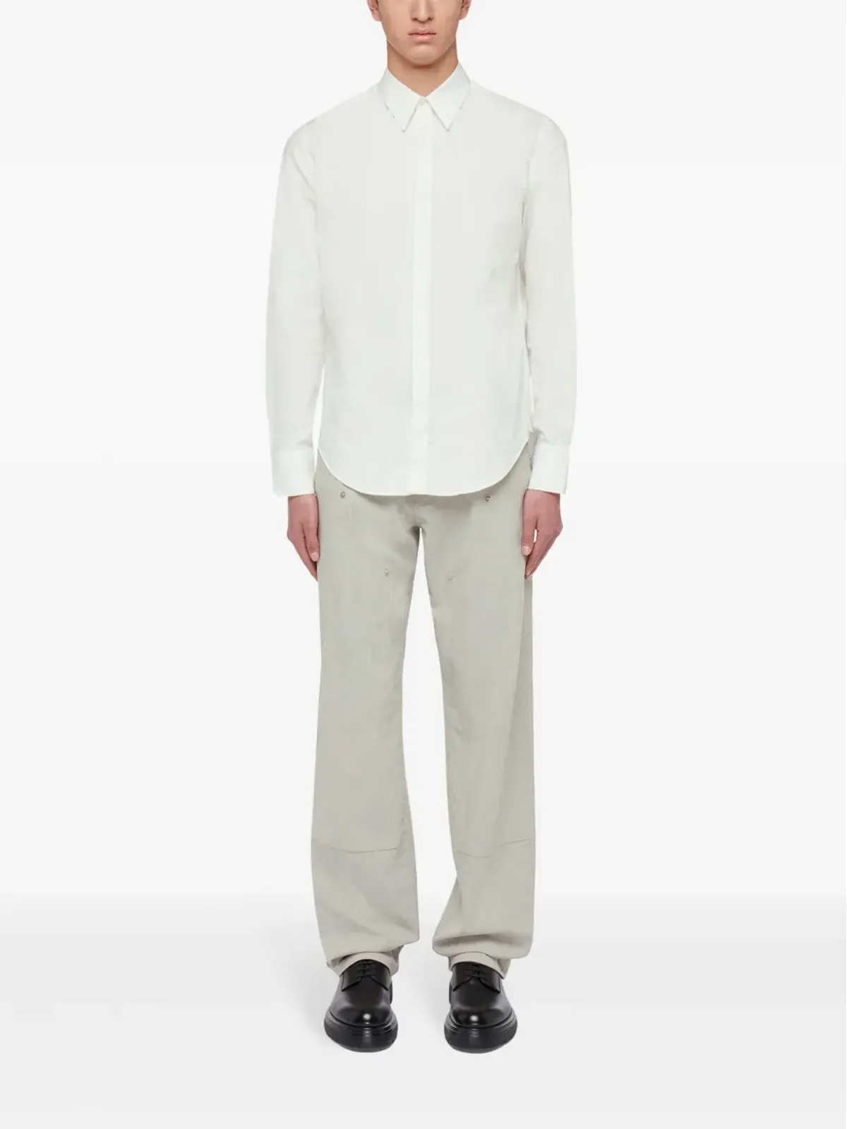 Ferragamo モノグラム入りコットンシャツ ホワイト - 画像2