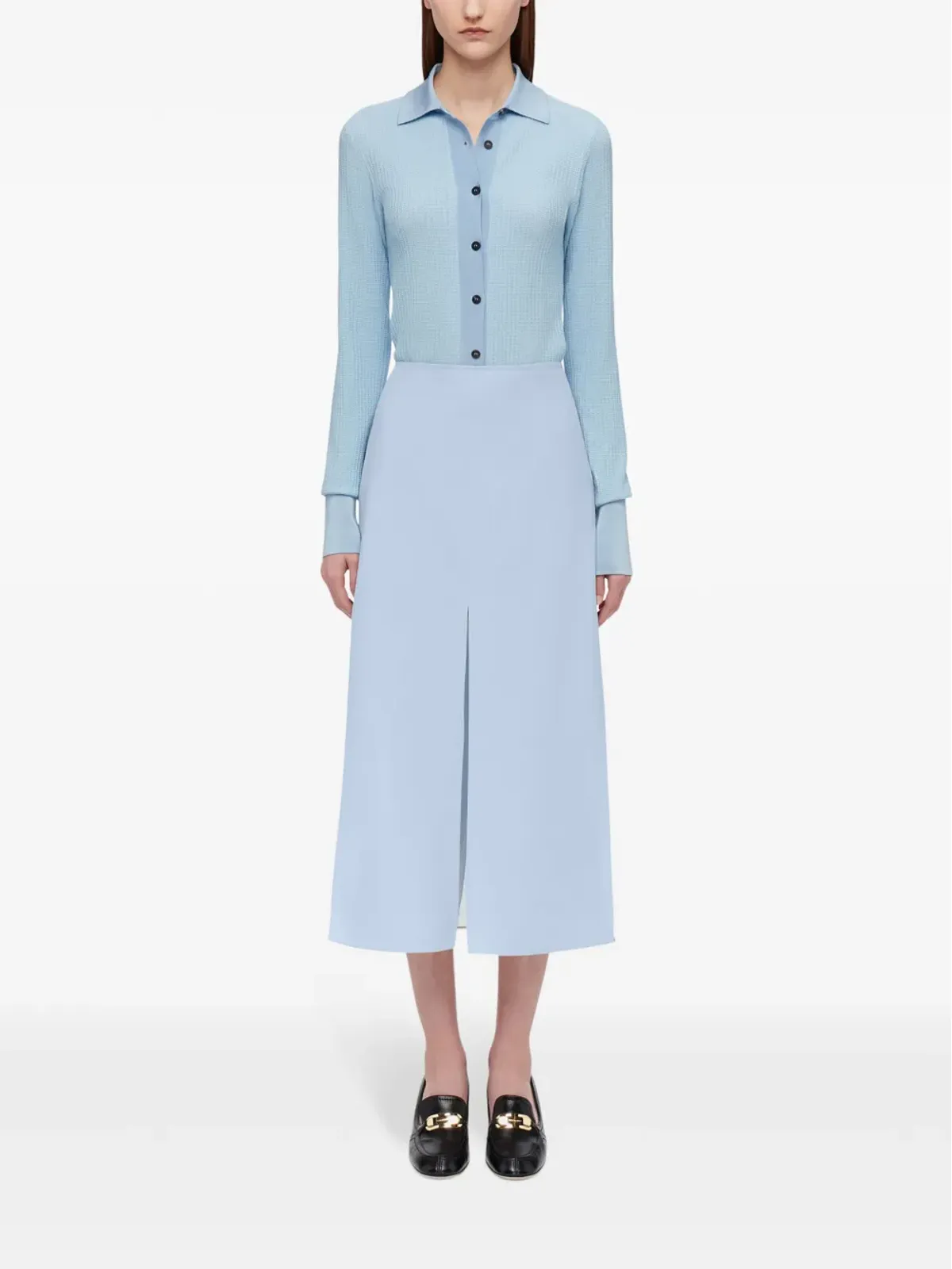 Ferragamo レイヤード風ミディスカート - 画像2