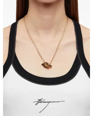 Ferragamo ロゴ刺繍コットン タンクトップ - White - サムネイル5