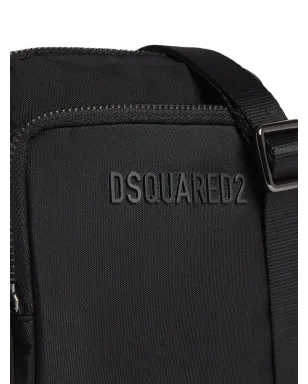 DSQUARED2 ロゴ文字入り メッセンジャーバッグ - ブラック - サムネイル5