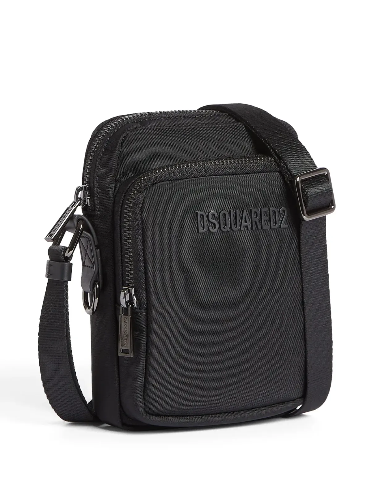 DSQUARED2 ロゴ文字入り メッセンジャーバッグ - ブラック - 画像3