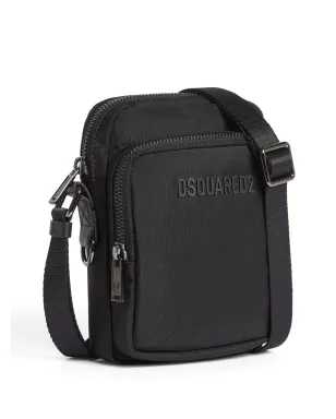 DSQUARED2 ロゴ文字入り メッセンジャーバッグ - ブラック - サムネイル3