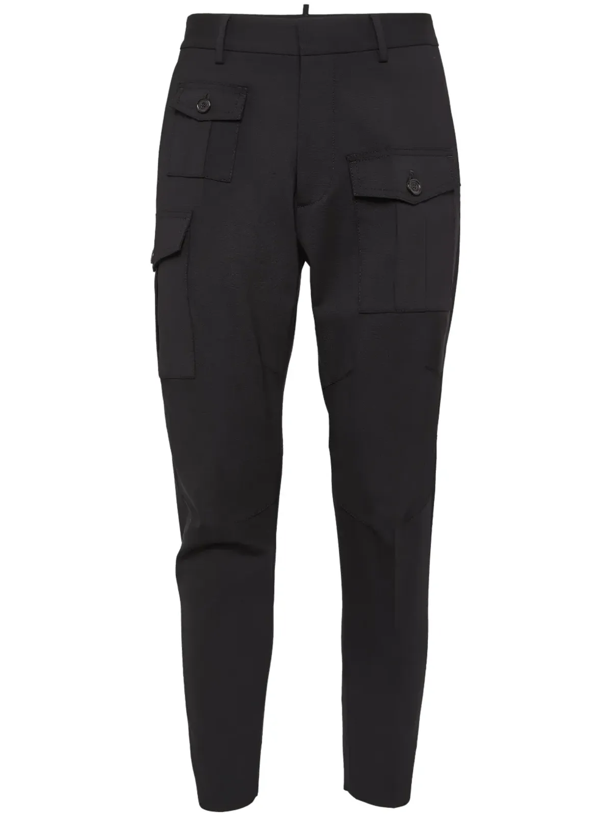DSQUARED2 テーパードコットンカーゴパンツ - ブラック - 画像1
