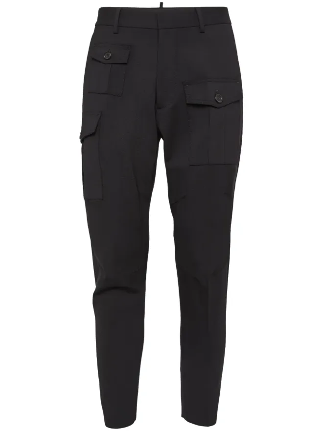 Dsquared2 DSQUARED2 テーパードコットンカーゴパンツ - ブラックの商品画像