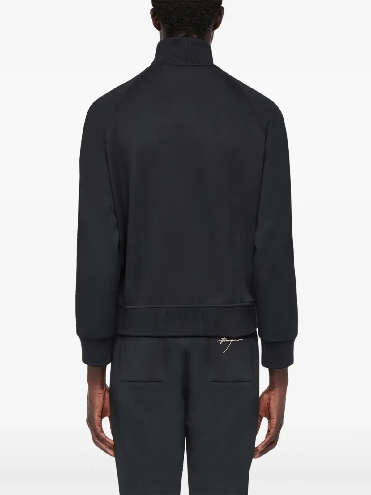 Ferragamo ロゴ入りジップアップジャケット - ブラック - 画像4