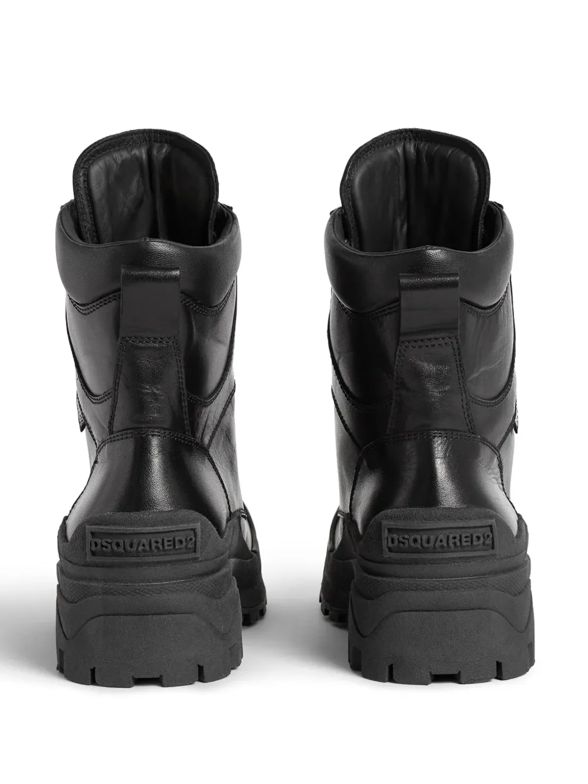 DSQUARED2 パネルドデザイン レザー ブーツ - ブラック - 画像3