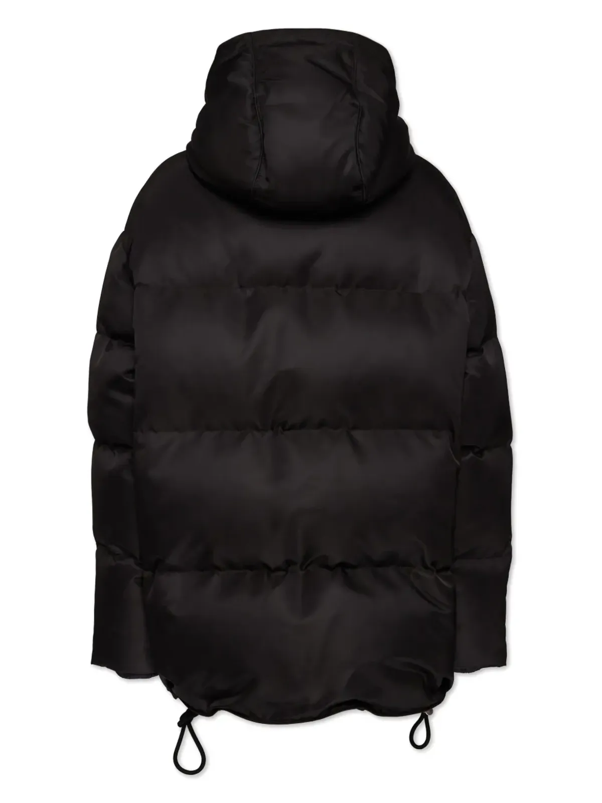 DSQUARED2 キルテッドフード付きコート ブラック - 画像2