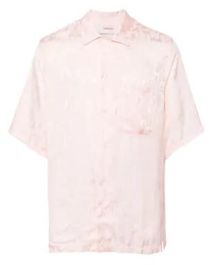 Fiorucci ジャカード半袖シャツ ピンク - サムネイル1