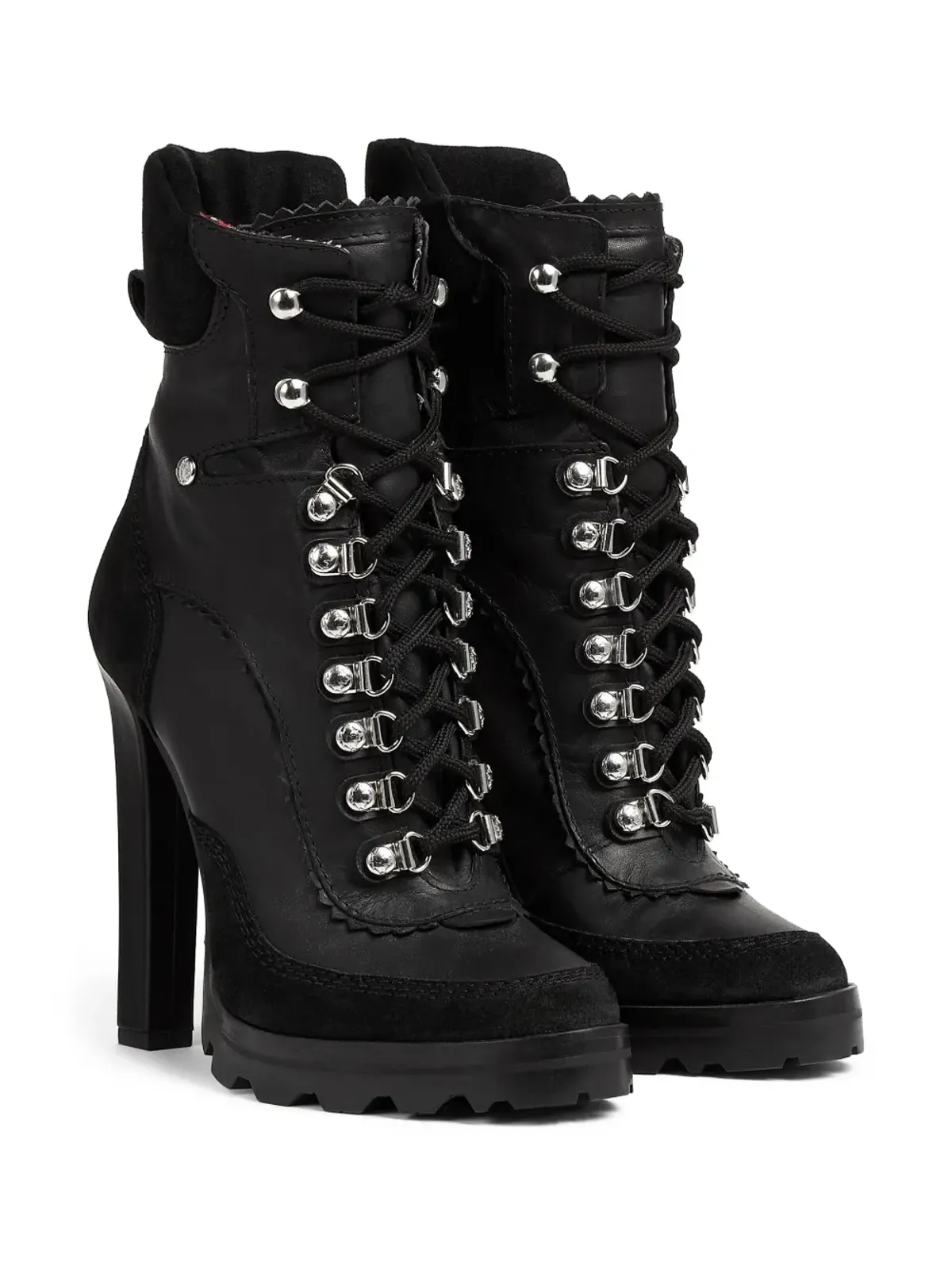 DSQUARED2 120mm ラウンドトゥ レザー ブーツ ブラック - 画像2