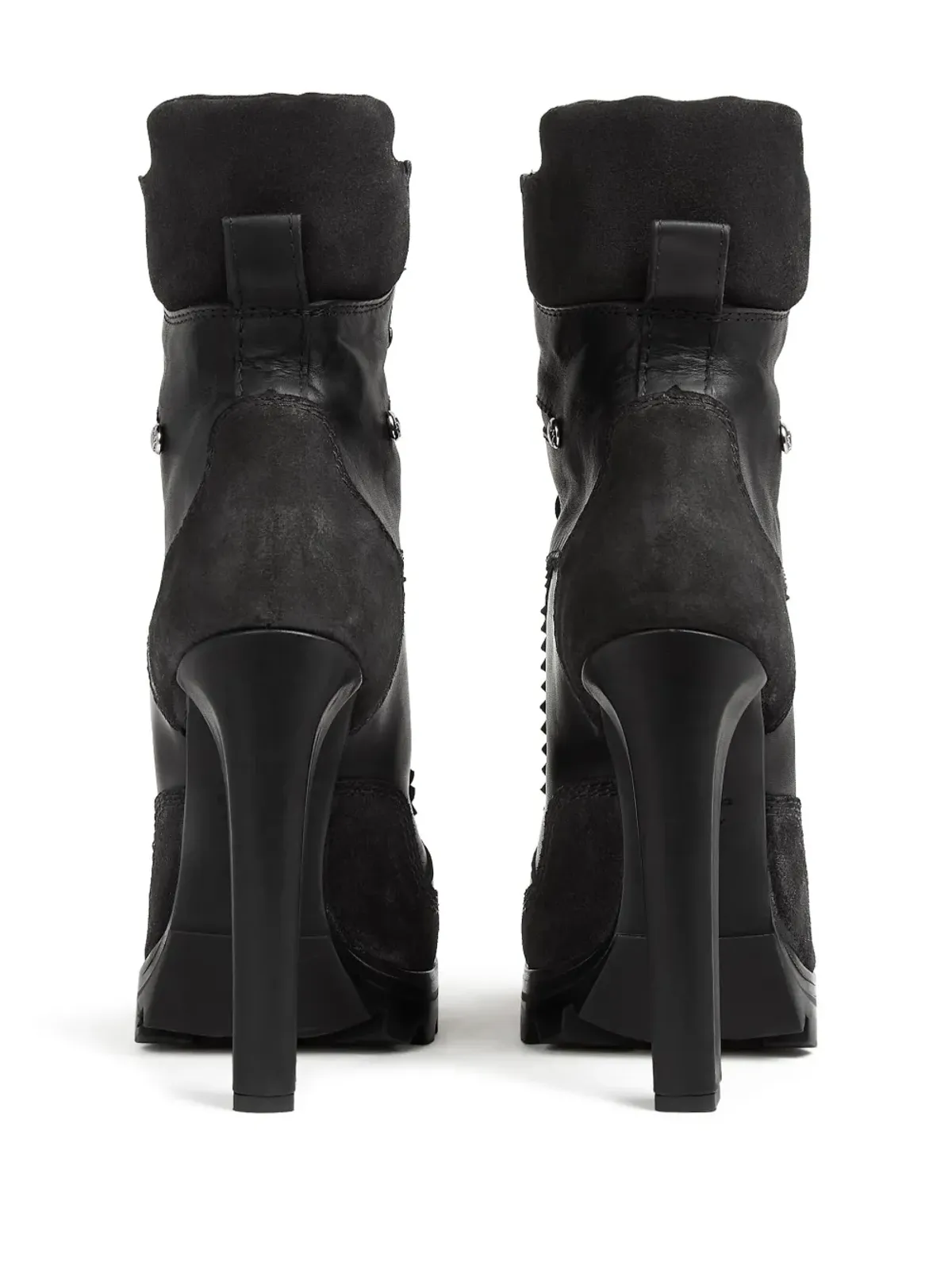 DSQUARED2 120mm ラウンドトゥ レザー ブーツ ブラック - 画像3
