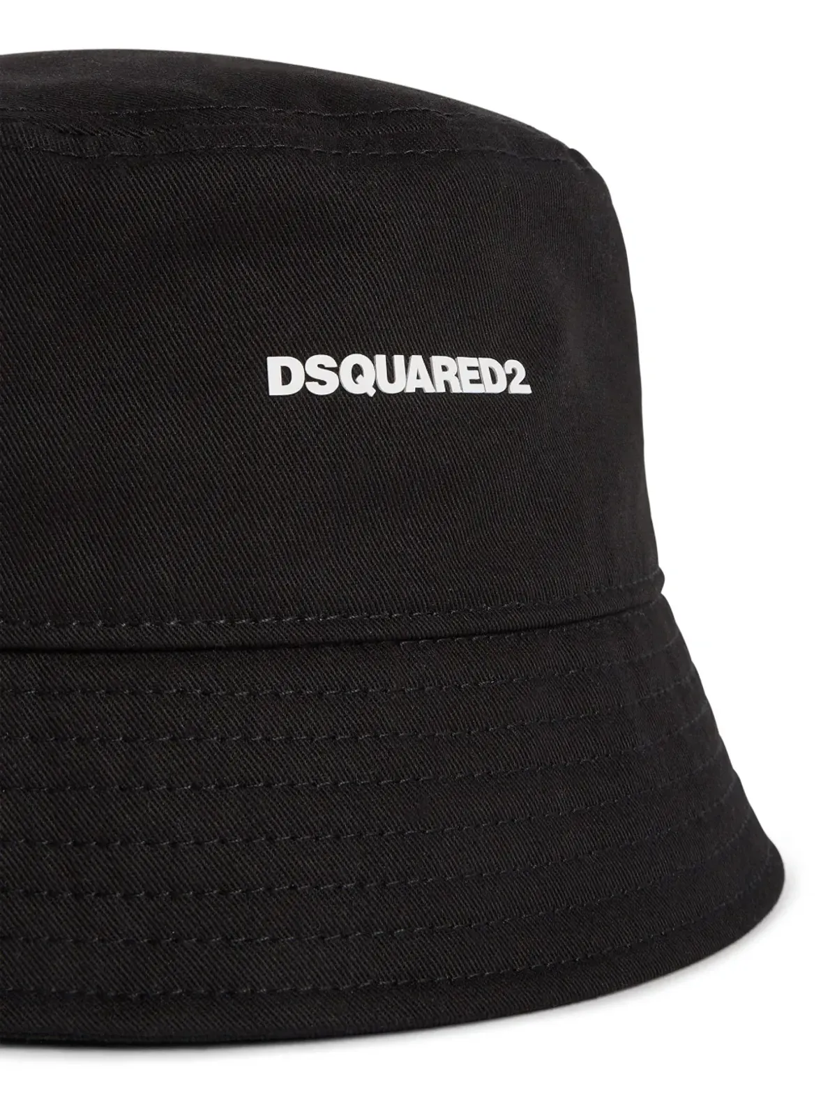 DSQUARED2 ロゴプリント コットン バケットハット - ブラック - 画像3