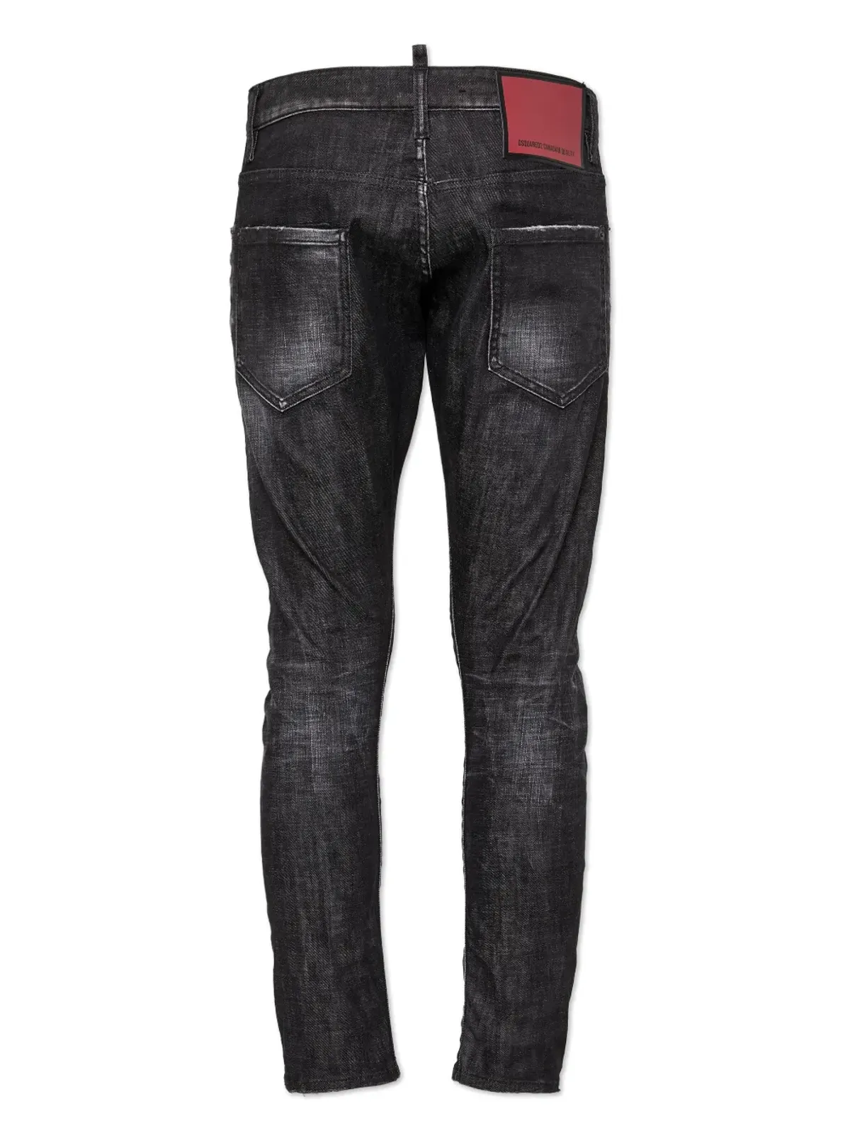 DSQUARED2 ダメージ加工風スリムフィットジーンズ ブラック - 画像2