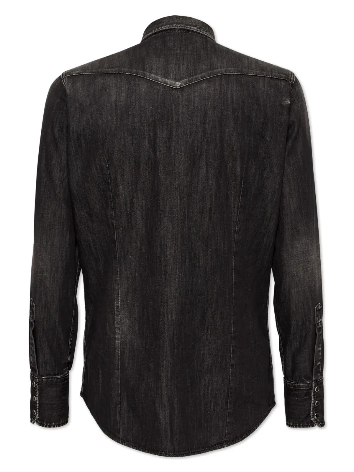 DSQUARED2 長袖 ウォッシュド デニム シャツ - ブラック - 画像2