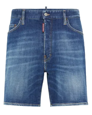 DSQUARED2 ストレッチコットン デニムショーツ ブルー - サムネイル1