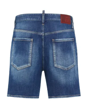 DSQUARED2 ストレッチコットン デニムショーツ ブルー - サムネイル2