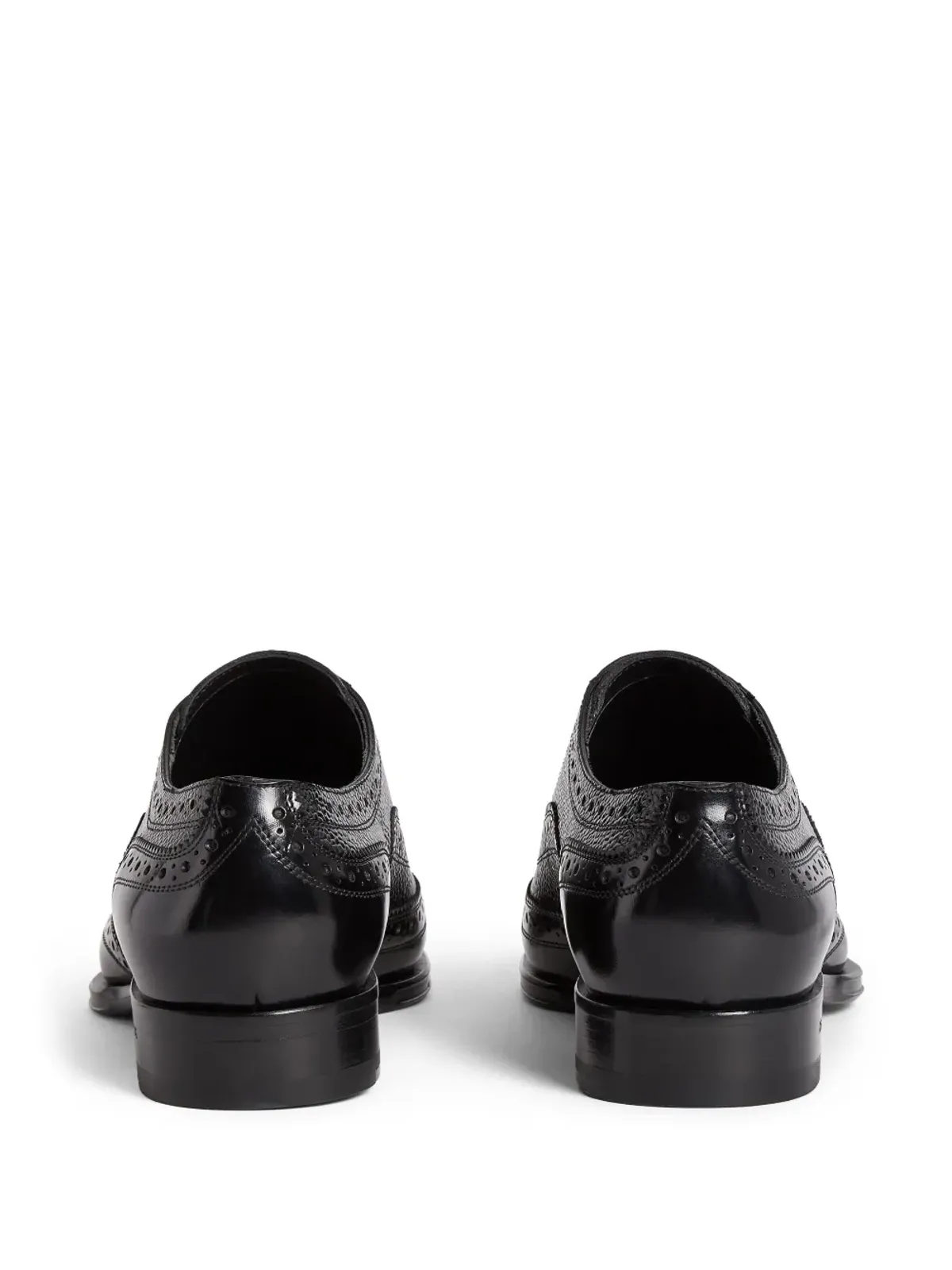 DSQUARED2 パンチングディテール レザーシューズ - ブラック - 画像3