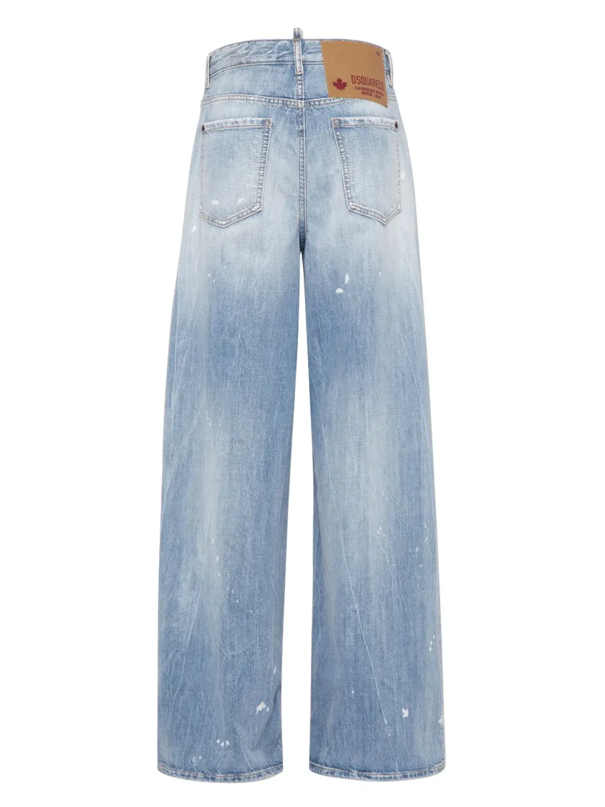 DSQUARED2 ダメージ加工 デニム ワイドジーンズ ブルー - 画像2