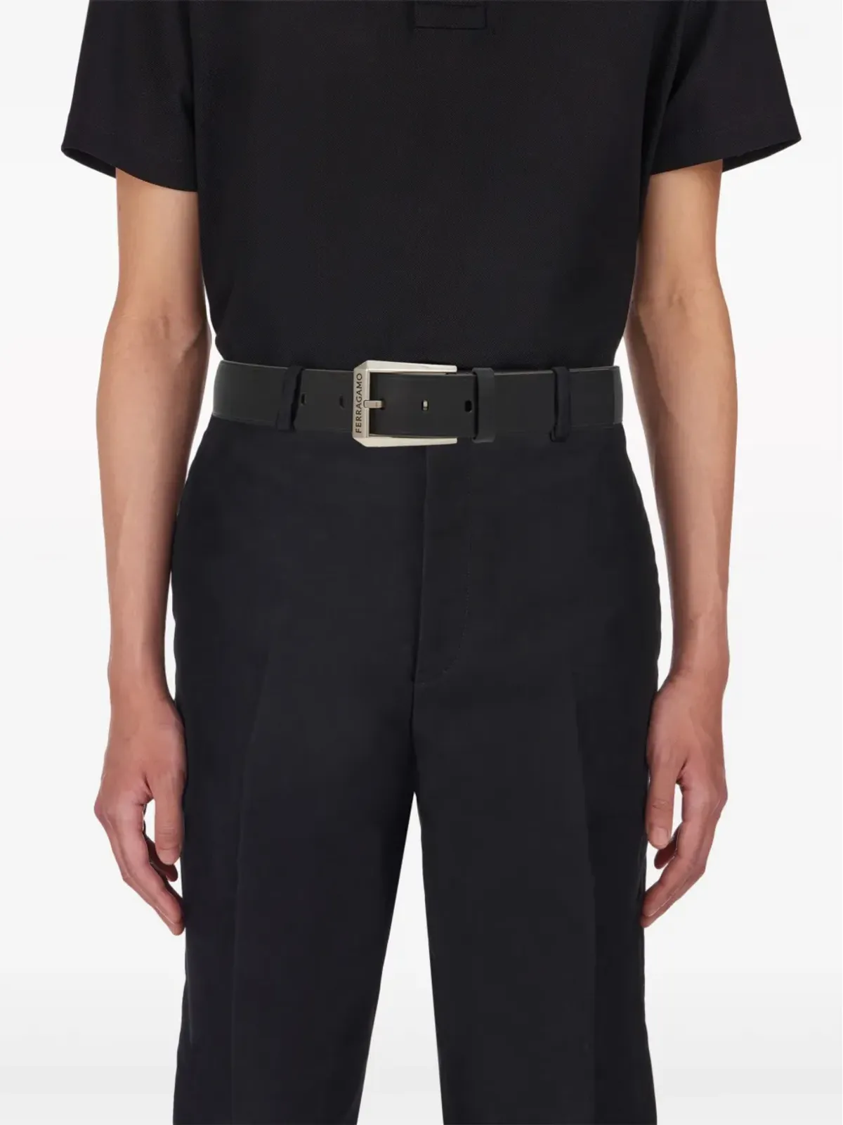 Ferragamo バックル付きレザーベルト - 画像3