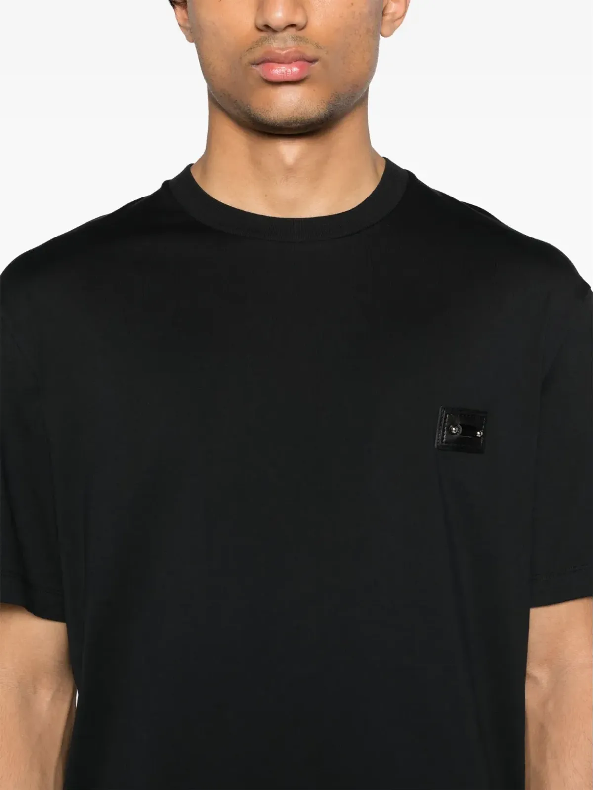 Neil Barrett ピアシングパッチ コットン Tシャツ ブラック - 画像5