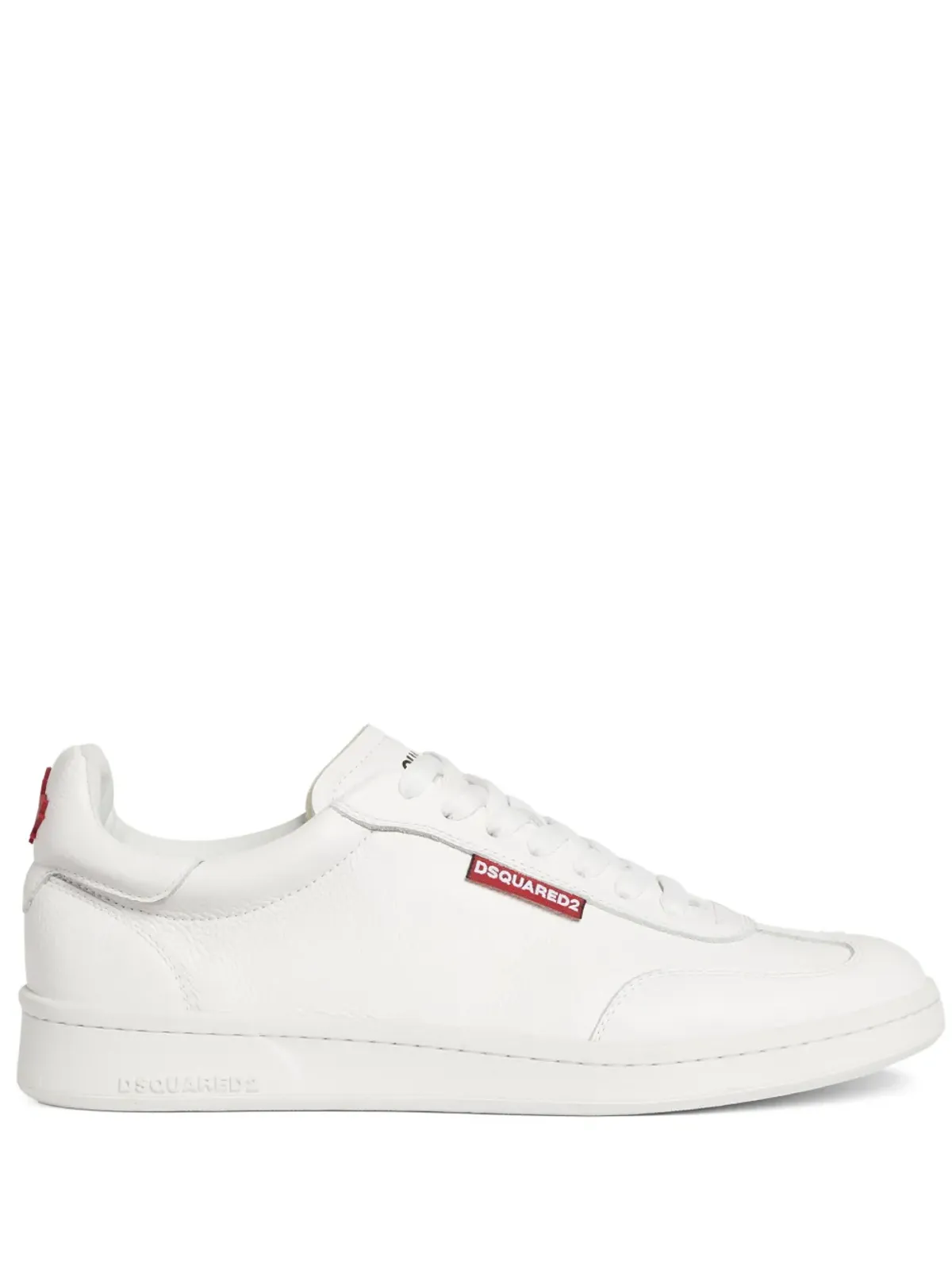 DSQUARED2 ロゴタグ レザー スニーカー - ホワイト - 画像1