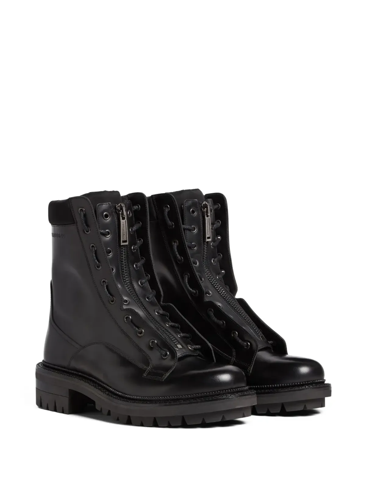 DSQUARED2 ジップアップ アンクルブーツ ブラック - 画像2