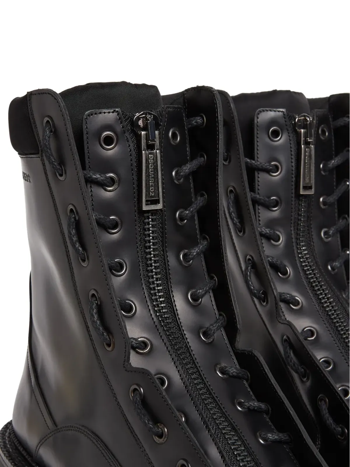 DSQUARED2 ジップアップ アンクルブーツ ブラック - 画像4