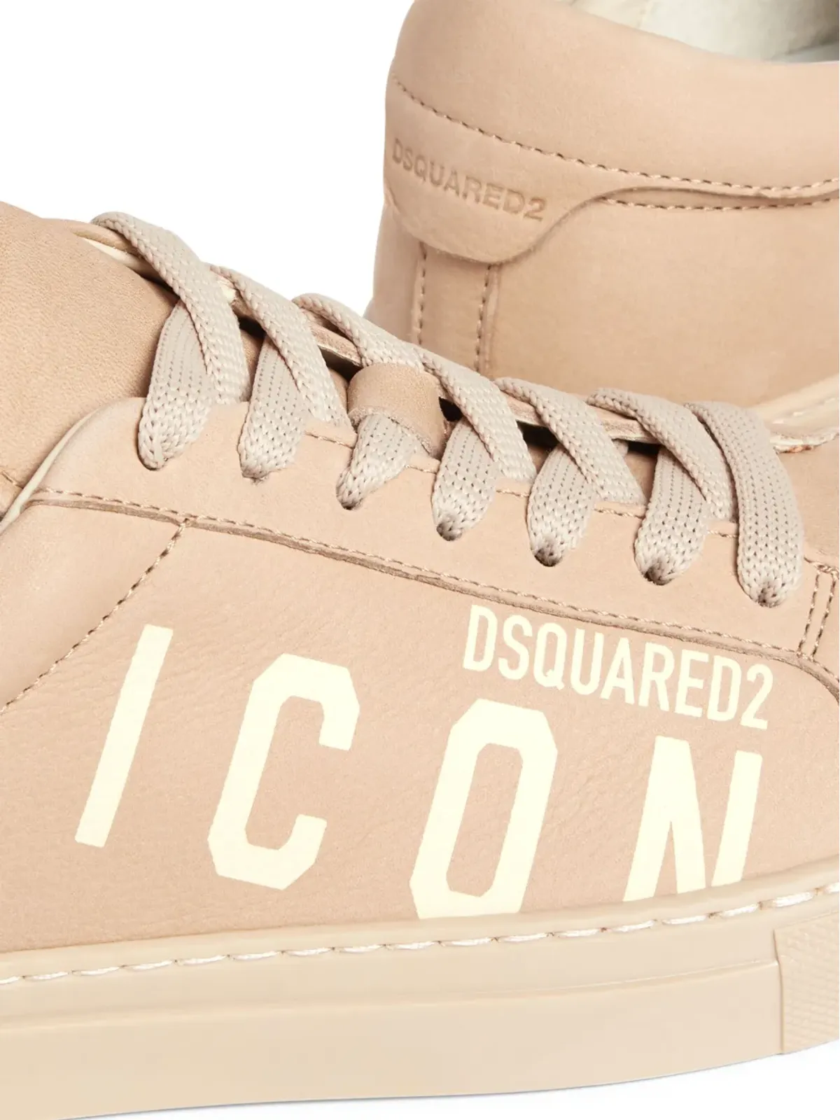 DSQUARED2 ロゴプリント レザー スニーカー - ベージュ系 - 画像4