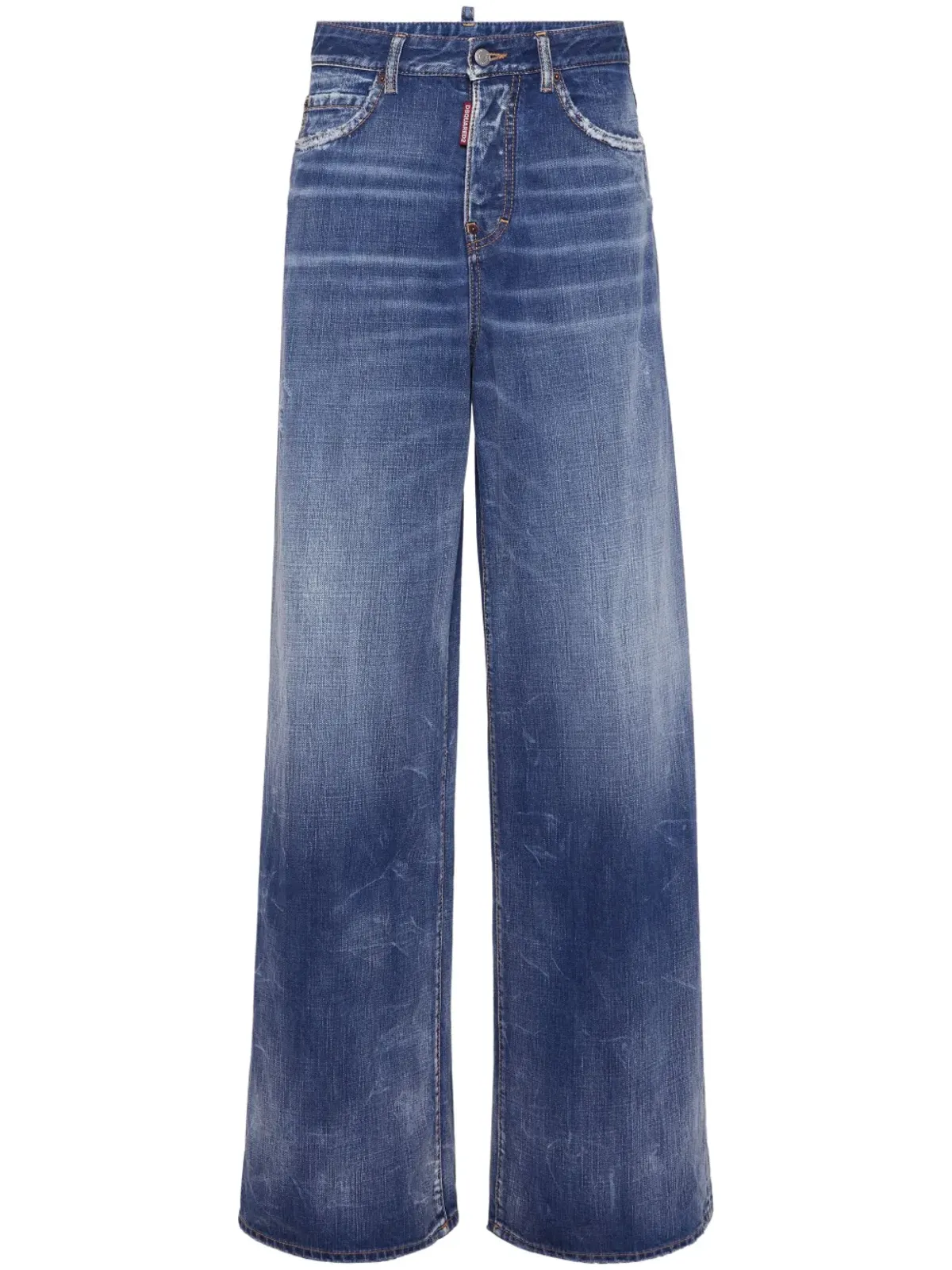 DSQUARED2 ハイライズ ワイドレッグ ジーンズ - ブルー - 画像1