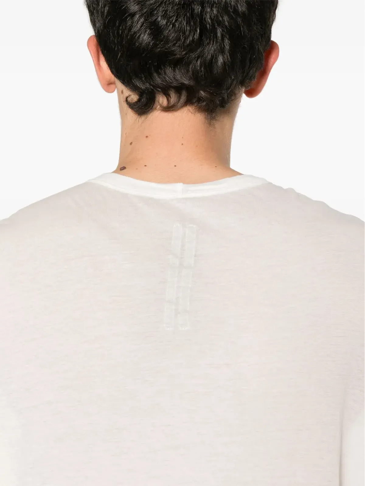 Rick Owens DRKSHDW レベル コットン セミシアー Tシャツ - ホワイト - 画像5