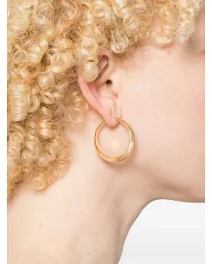 Lizzie Mandler Fine Jewelry 18Kイエローゴールド 三日月形フープピアス - サムネイル2