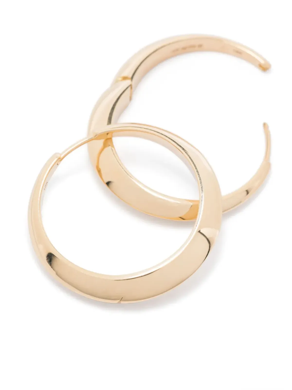 Lizzie Mandler Fine Jewelry 18Kイエローゴールド 三日月形フープピアス - 画像3