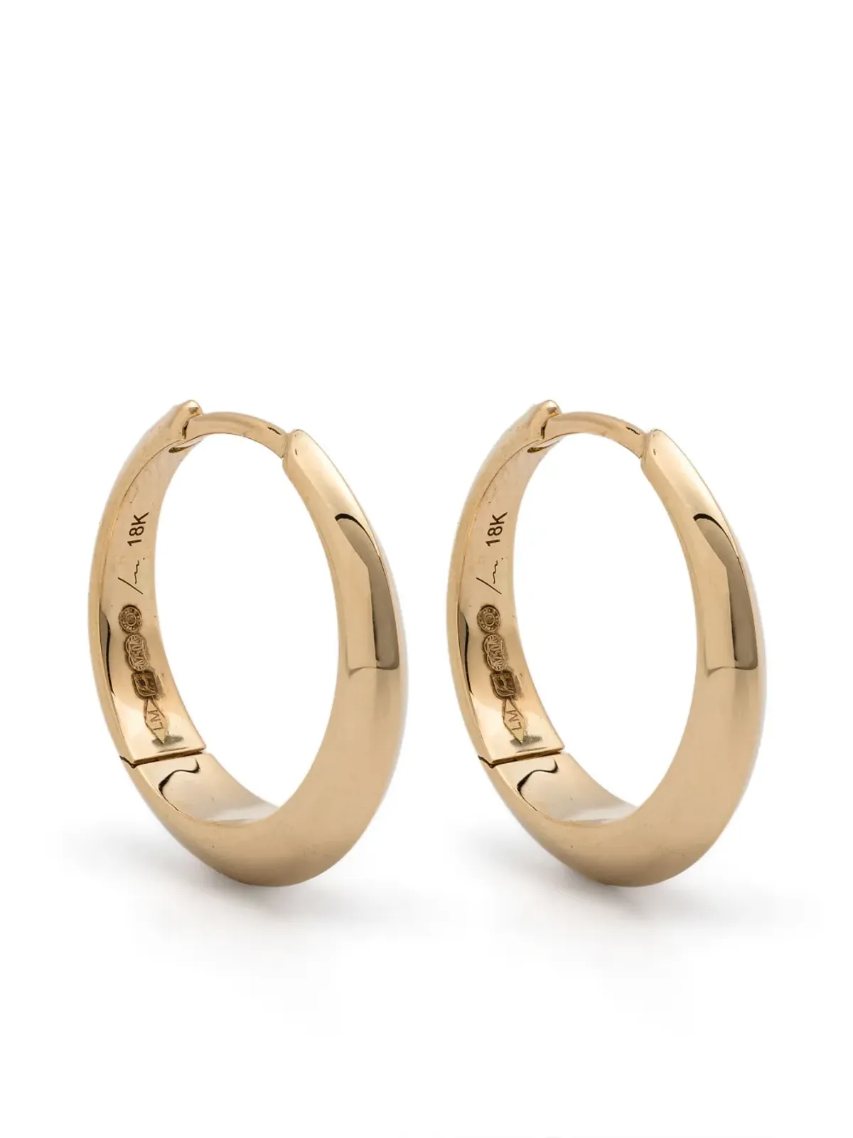 Lizzie Mandler Fine Jewelry 18kt イエローゴールド 三日月形フープピアス - 画像1