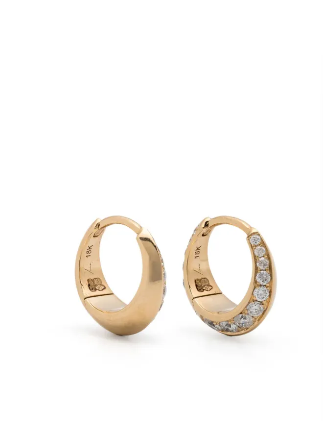 Lizzie Mandler Fine Jewelry Lizzie Mandler Fine Jewelry 18K イエローゴールド クレセント・ハギー・イヤリングの商品画像