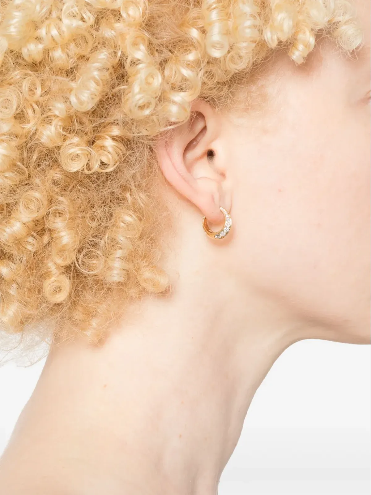 Lizzie Mandler Fine Jewelry 18K イエローゴールド クレセント・ハギー・イヤリング - 画像2