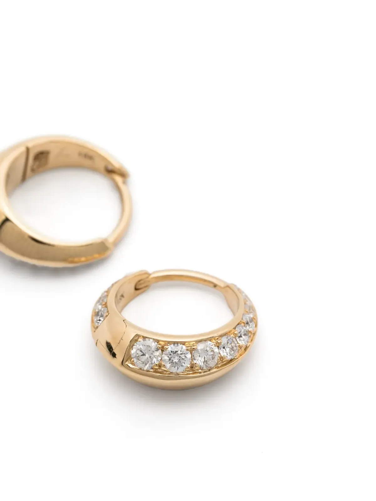 Lizzie Mandler Fine Jewelry 18K イエローゴールド クレセント・ハギー・イヤリング - 画像3