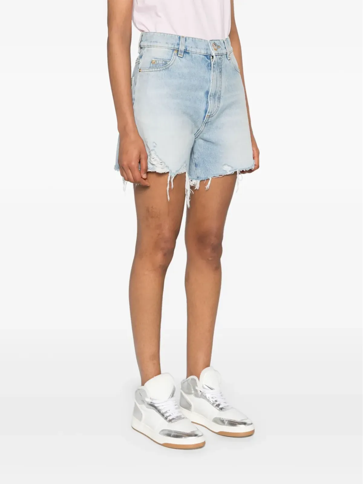Balmain ハイライズデニムショーツ - 画像3
