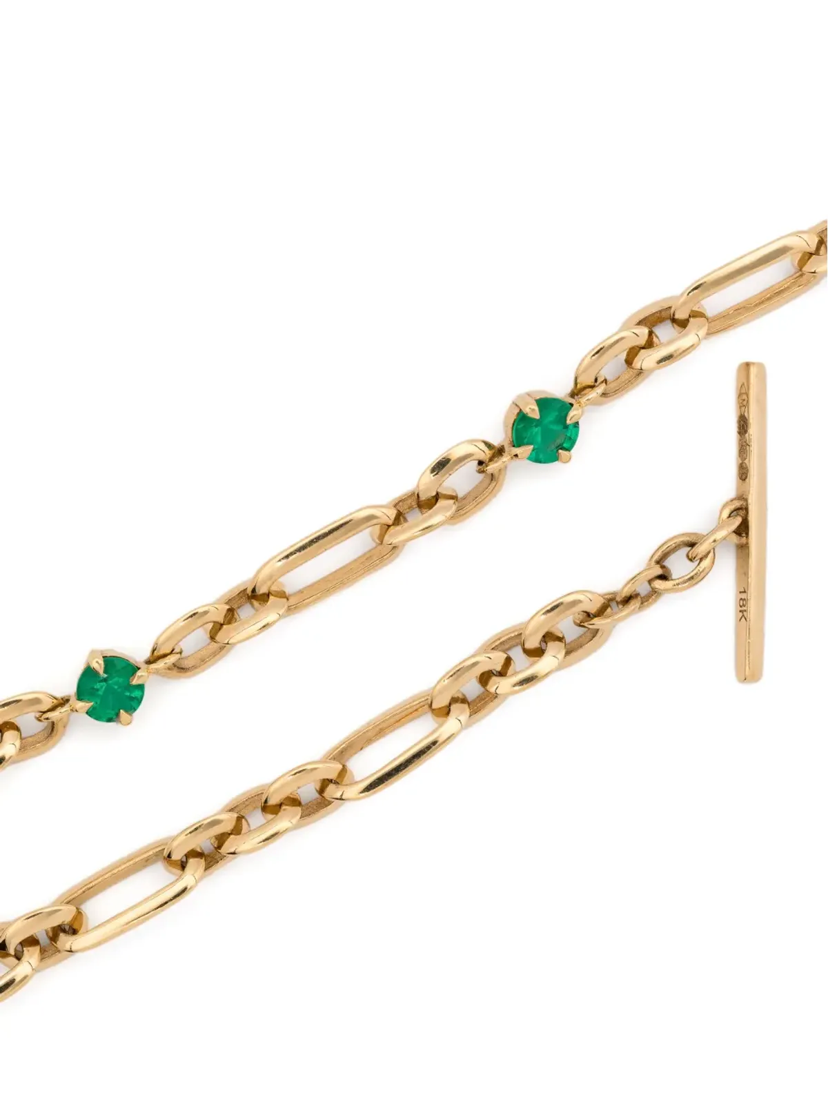 Lizzie Mandler Fine Jewelry 18K イエローゴールド エメラルド ブレスレット - 画像3