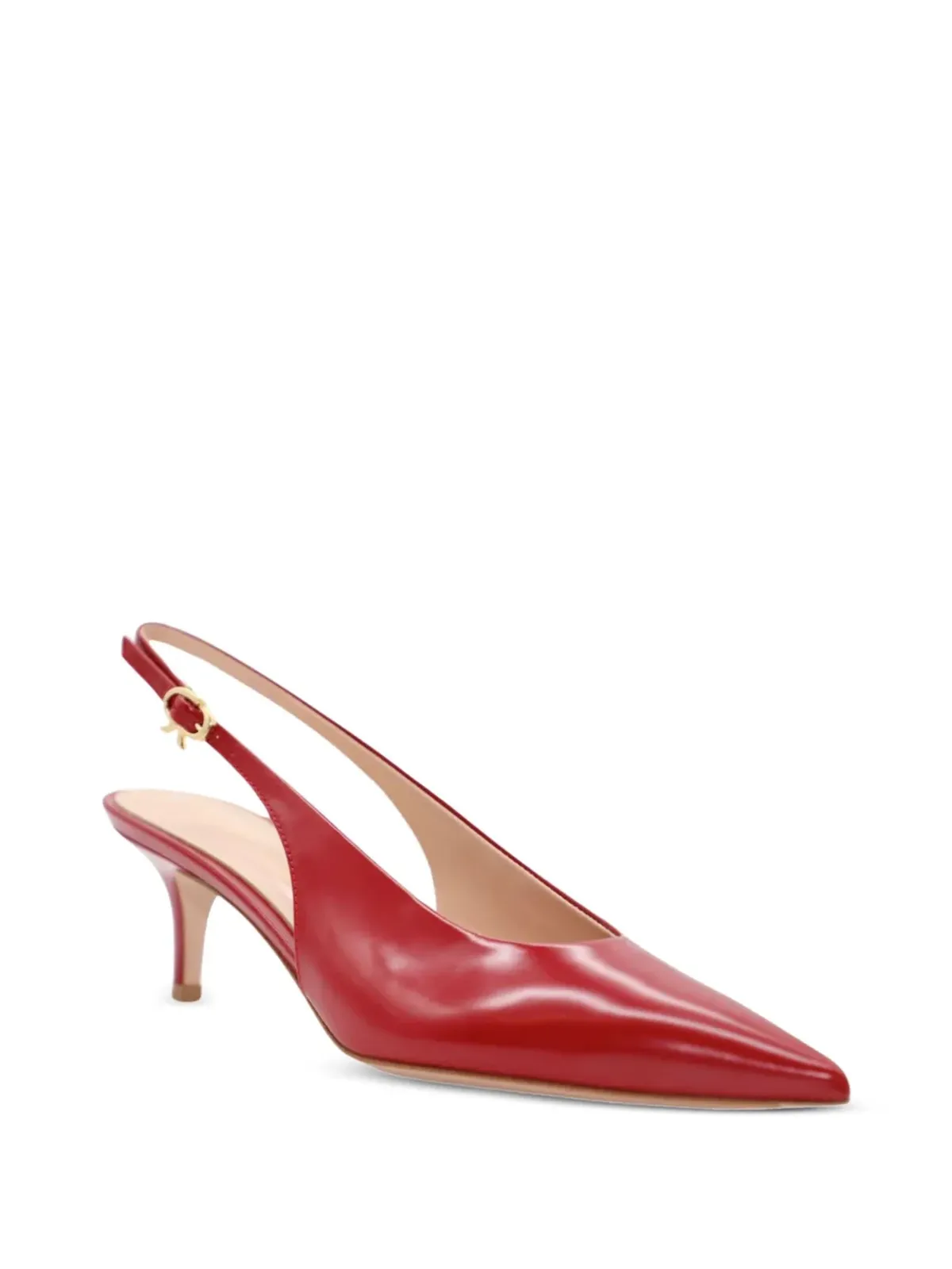 Gianvito Rossi レザー スリングバックパンプス - レッド - 画像2