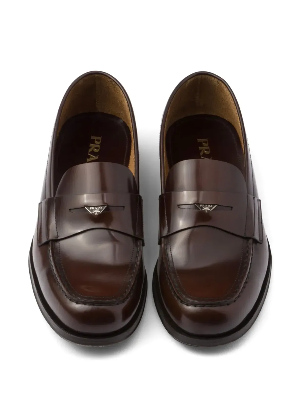 Prada ペニースロット レザー ローファー - ブラウン - 画像5