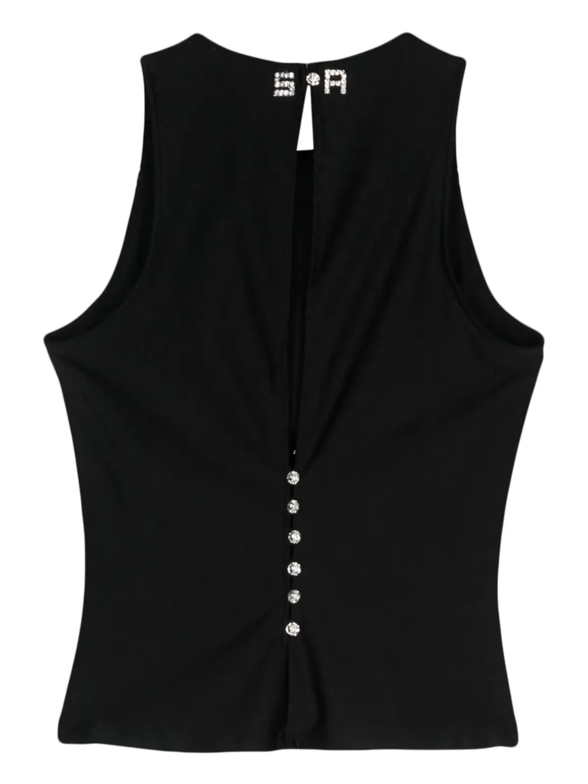 Sonia Rykiel バストチェ風ディテール オープンバック タンクトップ - 画像2