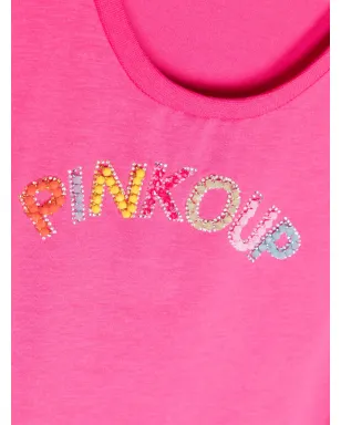 Pinko Kids ビーズロゴディテール コットンTシャツ - サムネイル3