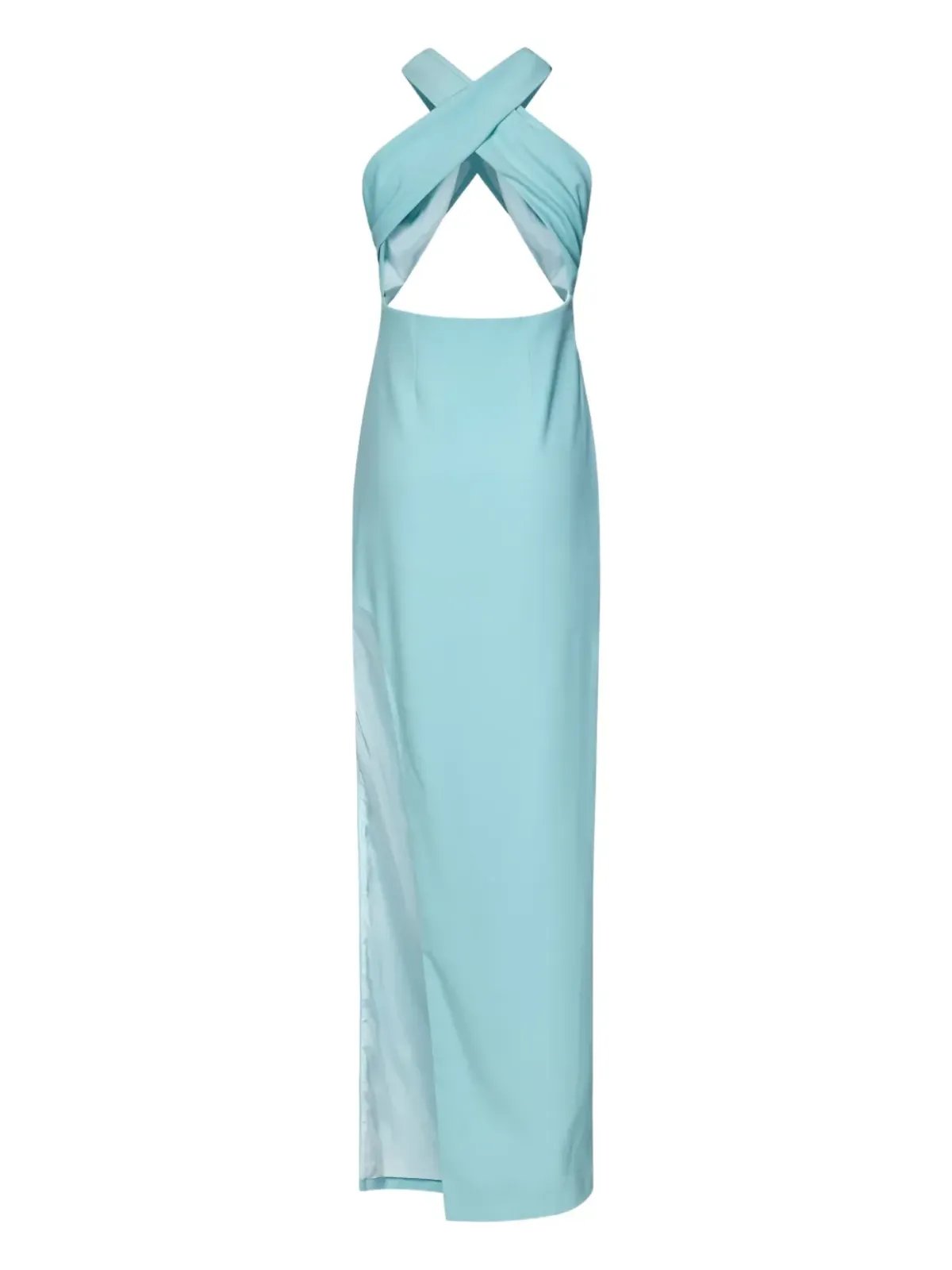 Amen criss-cross flower-embellished maxi dress - Green - 画像2