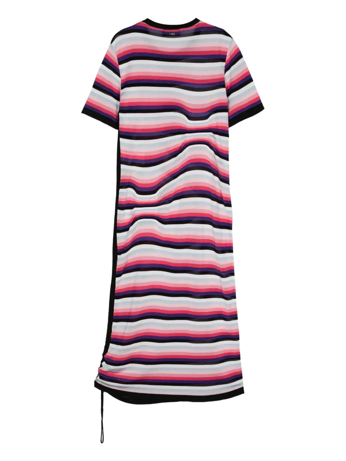 Sonia Rykiel ストライプ柄 アシンメトリーミディドレス - 画像2