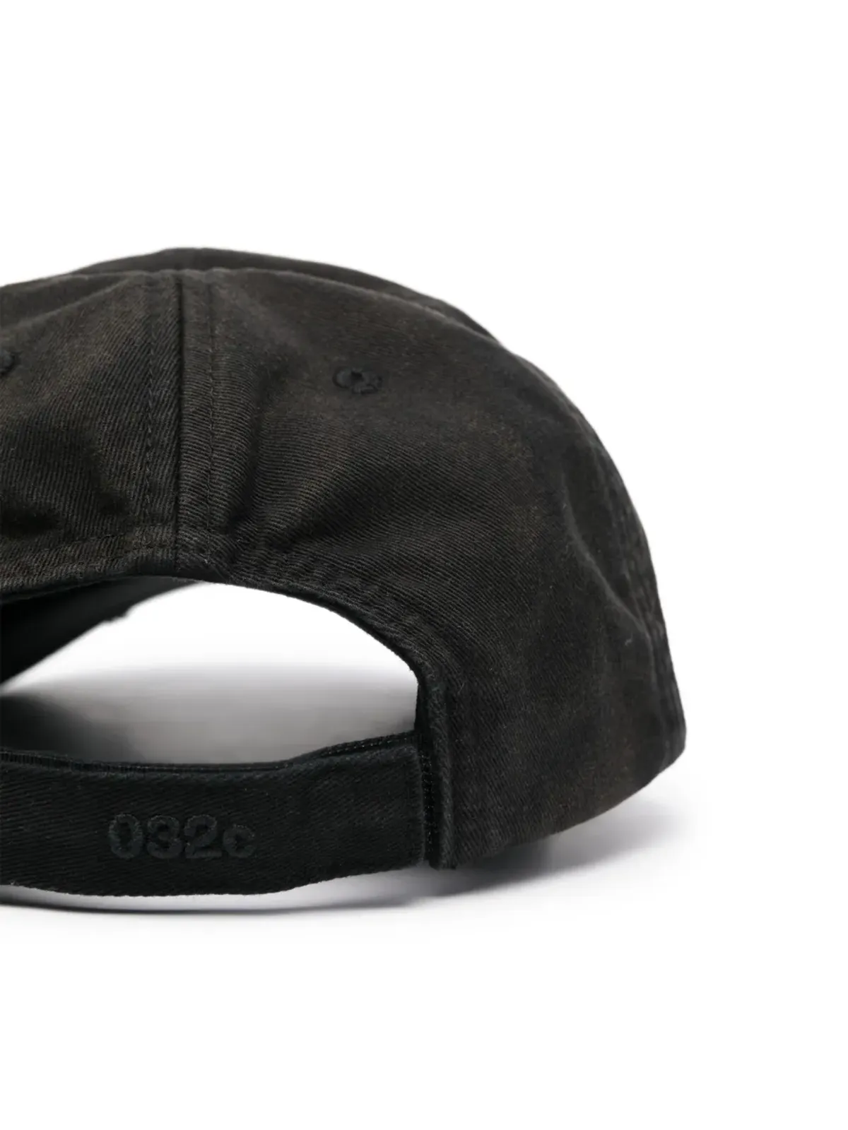 032c クライシス distressed-logoキャップ - ブラック - 画像2