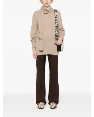 Stella McCartney サッシュディテール カシミヤ混紡ニットセーター - ベージュ系 - サムネイル2